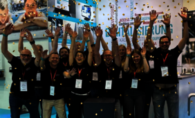 Das Team der HKS und entervo-access auf der interbad 2024