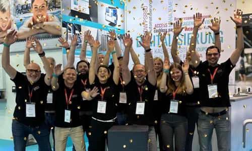 Das Team der HKS und entervo-access auf der interbad 2024